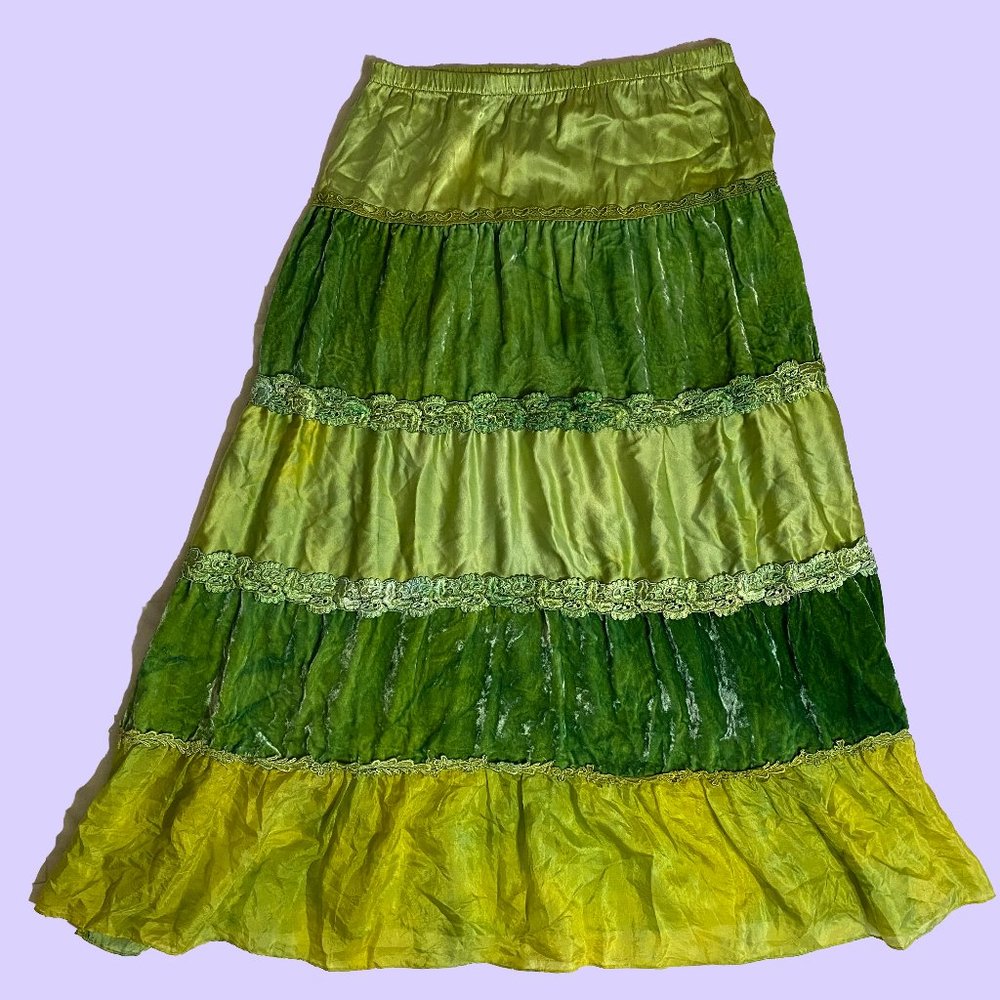 Goddess in You long silk skirt